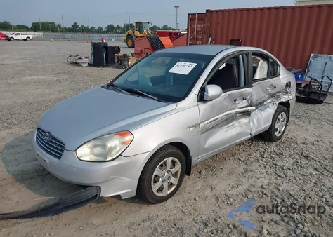2007 Hyundai Accent Gls from USA, damaged, VIN KMHCN46C77U128256